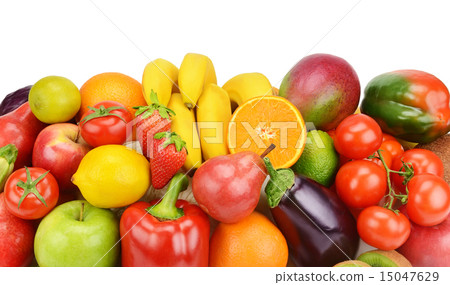 set of fruits and vegetables set of fruits and vegetables 15047629