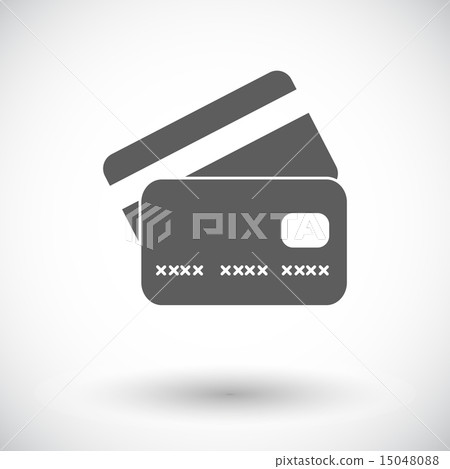 Credit card flat single icon. Credit card flat single icon. 15048088