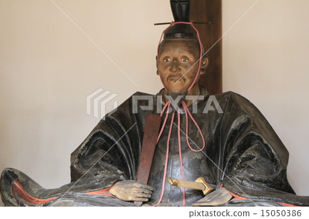 A wooden statue of Katsumoto Hosokawa enshrined in the Hosokawa Mausoleum in Ryoan-ji Temple A wooden statue of Katsumoto Hosokawa enshrined in the Hosokawa Mausoleum in Ryoan-ji Temple 15050386