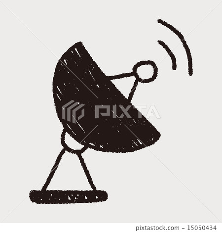 Satellite doodle drawing 15050434