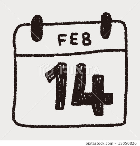 calendar valentine's day doodle drawing calendar valentine's day doodle drawing 15050826