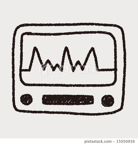 ECG doodle drawing 15050938