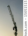 Construction cranes evening. 15051515