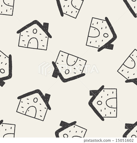 doodle house seamless pattern background doodle house seamless pattern background 15051602