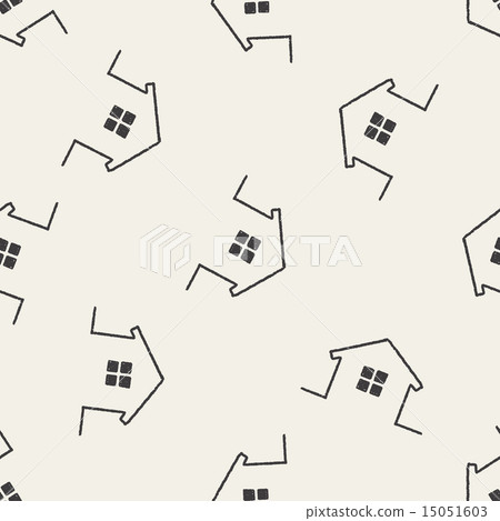 doodle house seamless pattern background doodle house seamless pattern background 15051603