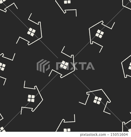 doodle house seamless pattern background doodle house seamless pattern background 15051604