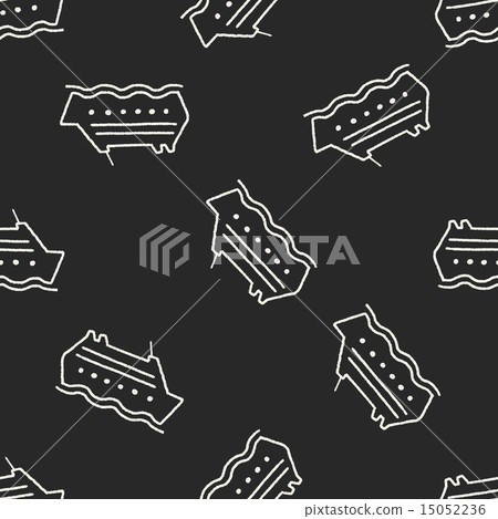 doodle ship seamless pattern background 15052236
