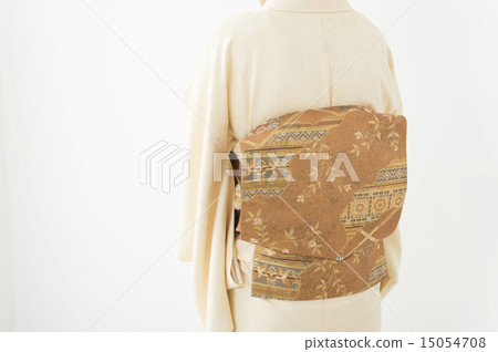 Kimono obi worn by middle women Kimono obi worn by middle women 15054708