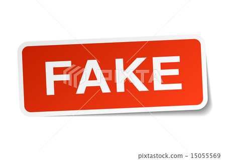 fake red square sticker isolated on white - Stock Illustration ...