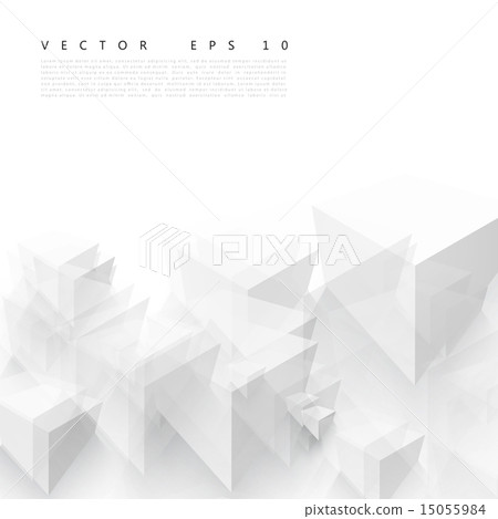 Vector Abstract geometric shape from gray cubes.  15055984