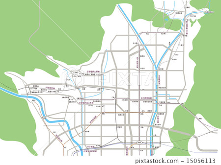 Abbreviated map of Kyoto Abbreviated map of Kyoto 15056113