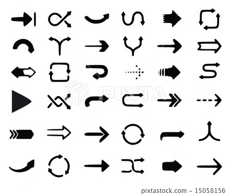 arrows set, hand drawn, sketched style 15058156