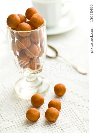 marzipan balls in the tea glass 15058496