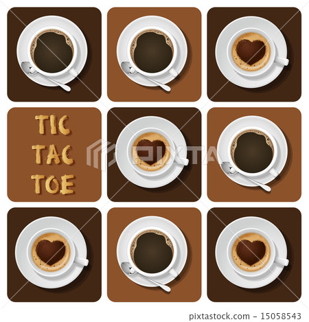 Tic-Tac-Toe of cappuccino and espresso 15058543