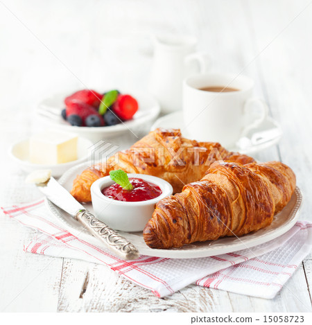 Fresh croissants with jam Fresh croissants with jam 15058723