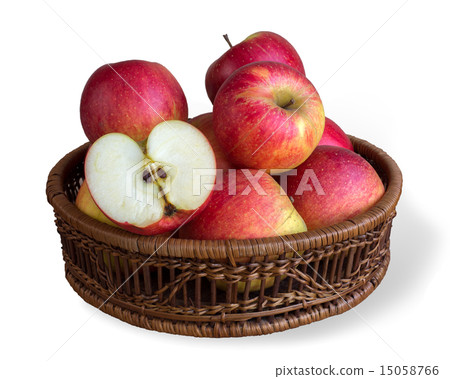 apples in wicker dish apples in wicker dish 15058766