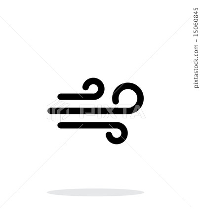 Sandstorm weather simple icon on white background. 15060845