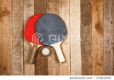 Ping pong paddle and ball  15061692