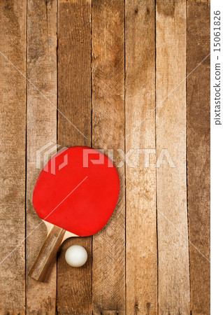 Ping pong paddle and ball  15061826