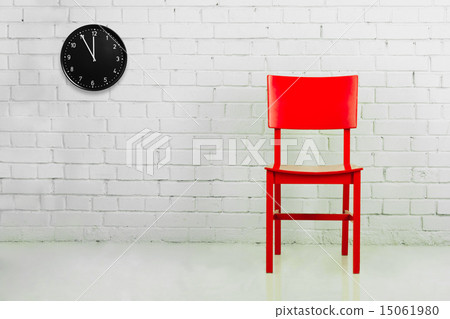 Red chair with clock 15061980