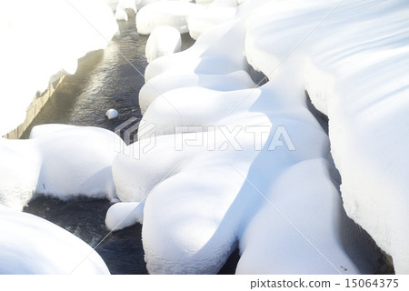 破冰Ashiribetsu瀑布的風景看法 15064375