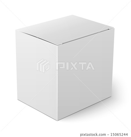 White paper box template. White paper box template. 15065244
