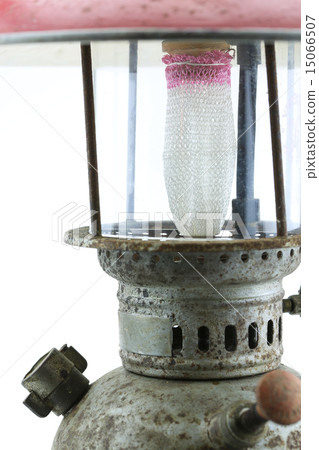 Old or vintage hurricane lamp on white background, Old or vintage hurricane lamp on white background, 15066507