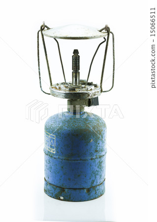 Old or vintage hurricane lamp on white background, 15066511