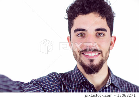 Casual man taking a selfie 15068271