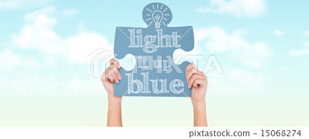 Composite image of hands showing jigsaw puzzle Composite image of hands showing jigsaw puzzle 15068274