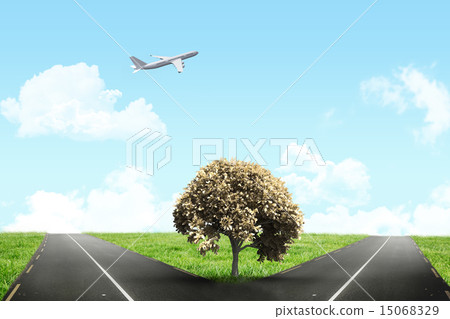 Composite image of graphic airplane 15068329