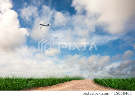 Composite image of graphic airplane 15068403