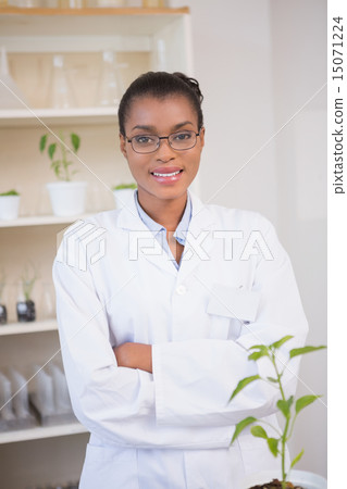 Smiling scientist looking at camera 15071224