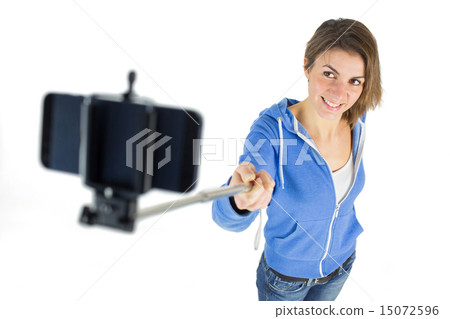 Casual brunette taking a selfie 15072596