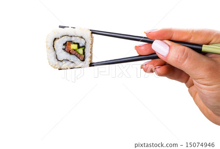 sticks in hand with roll sticks in hand with roll 15074946