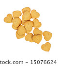 Heart shaped cookies pile 15076624