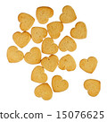 Heart shaped cookies pile 15076625