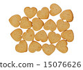 Heart shaped cookies pile 15076626
