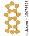 Heart shaped cookies pile 15076628