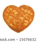 Back side of heart shaped cookie 15076632