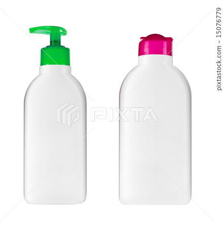 Plastic bottles with soap and shampoo Plastic bottles with soap and shampoo 15076779