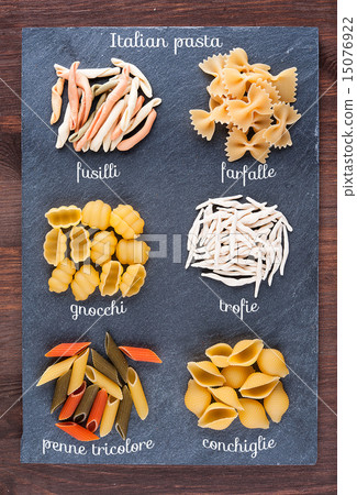 Set of traditional Italian pasta 15076922