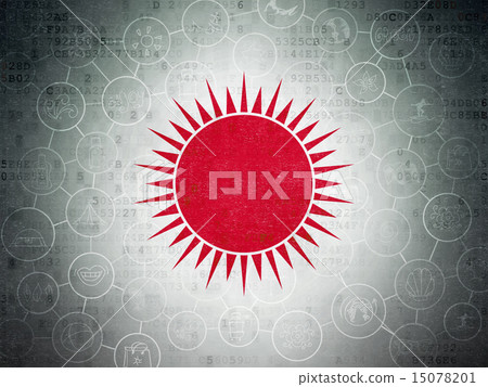 Vacation concept: Sun on digital background Vacation concept: Sun on digital background 15078201