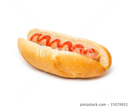 hot dog over white background 15079952