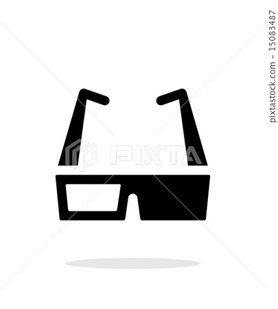 Cinema glasses simple icon on white background. 15083487