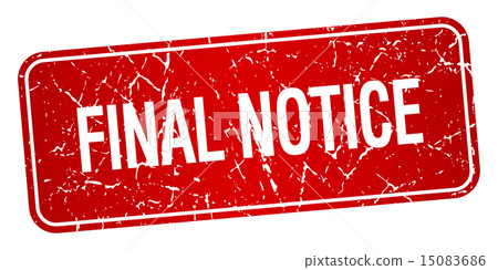 final notice red square grunge isolated stamp 15083686