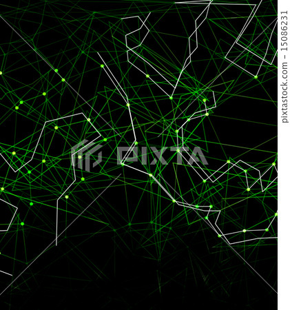 Dots with connections, triangles light background 15086231