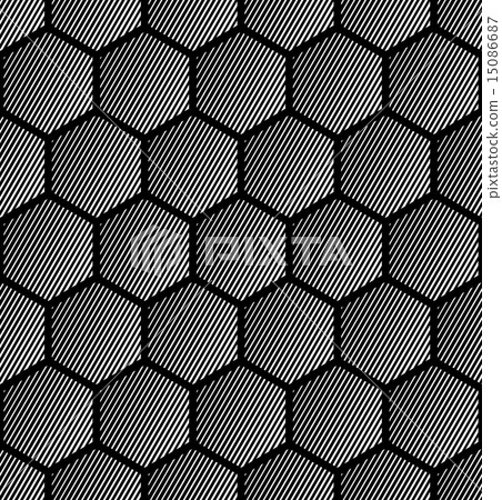 Hexagons pattern. Seamless geometric texture. 15086687