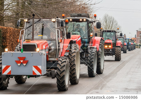 Demonstration by angry farmers with rows Demonstration by angry farmers with rows 15086986