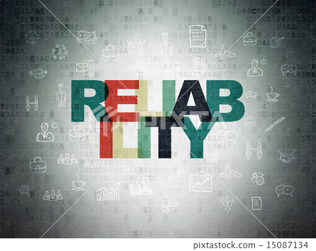 Finance concept: Reliability on Digital Paper background Finance concept: Reliability on Digital Paper background 15087134